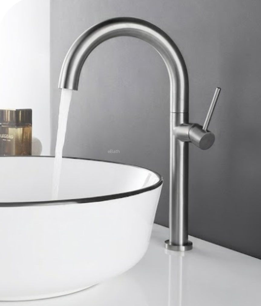 ברז פרח גבוה פיה מסתובבת שחור KAG ברז פרח גבוה פיה מסתובבת שחור KAG