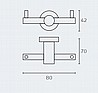 קולב מגבות כפול ברונזה round