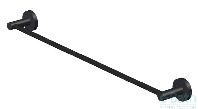 מתלה למגבת בודד שחור 80 ס"מ Round מתלה למגבת בודד שחור 80 ס"מ Round