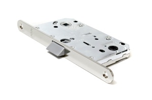 1102 מנעול תפוס/פנוי עם נעילה בלשונית, חזית 18 מ"מ 50 מ"מ ניקל 1102 מנעול תפוס/פנוי עם נעילה בלשונית, חזית 18 מ"מ 50 מ"מ ניקל