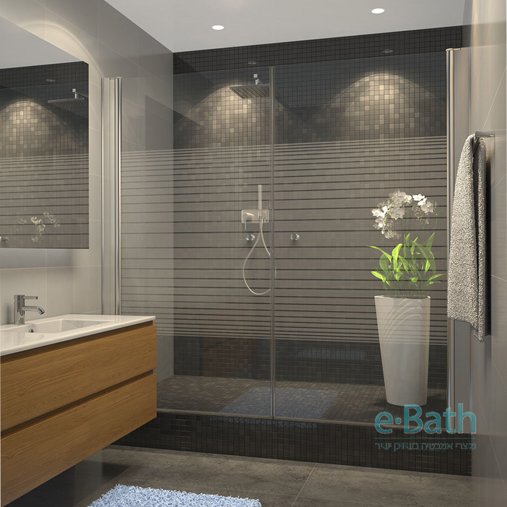 מקלחון חזיתי סטנדרט, 2 דלתות 110ס"מ עד 125 ס"מ Odem מקלחון חזיתי סטנדרט, 2 דלתות 110ס"מ עד 125 ס"מ Odem