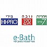 מקלחון פינתי שתי דלתות על ציר נפתחות פנימה ודופן קבועה, פרזול שחור TAYLOR