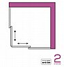 מקלחון הזזה מרובע 90X90 Alon