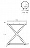 רגל דלפק לשולחן שחור מט LG66