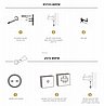 מוט תליה כפול למגבת בהדבקה שחור מט מט Minston