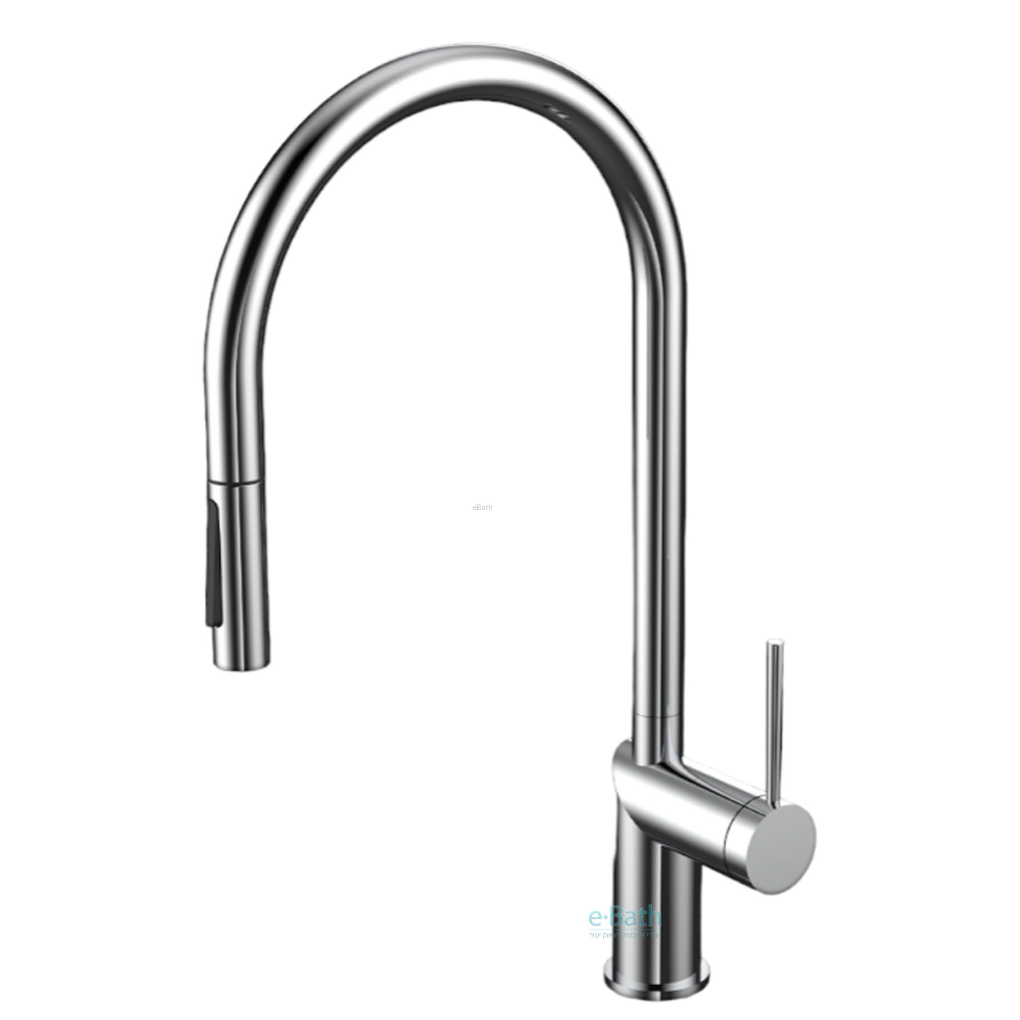 ברז מטבח נשלף גרפיט עם מצבי זרימה ברז מטבח נשלף גרפיט עם מצבי זרימה