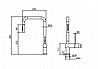 ברז מטבח נשלף נמוך מסתובב ניקל מבריק