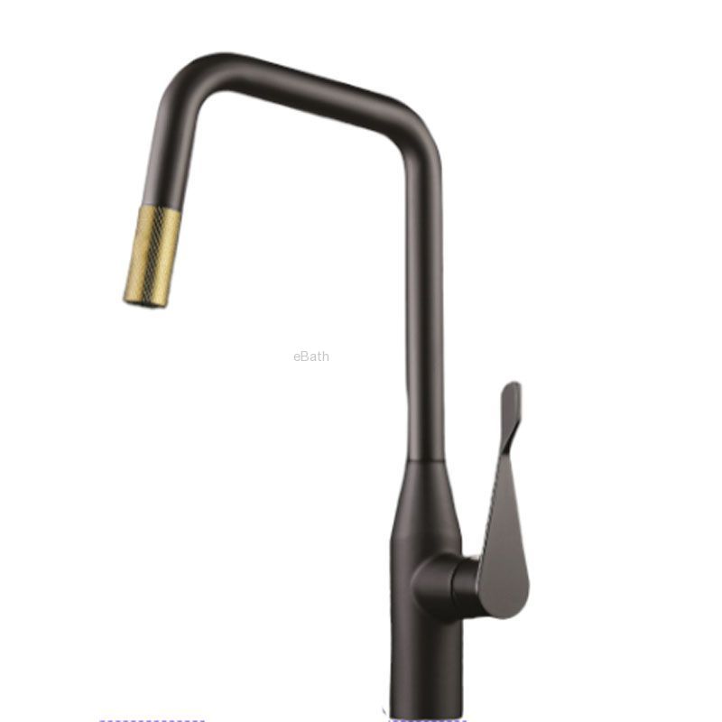 ברז מטבח נשלף פיה מסתובבת איירון ניקל ברז מטבח נשלף פיה מסתובבת איירון ניקל