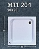 אגנית מלבנית 80X80