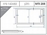 אגנית מלבן עם תעלת ניקוז 130X80