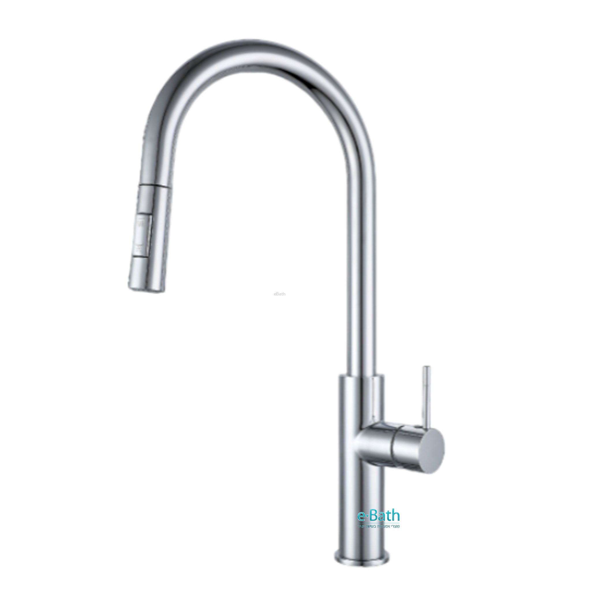 ברז מטבח נשלף מוברש עם מצבי זרימה ברז מטבח נשלף מוברש עם מצבי זרימה