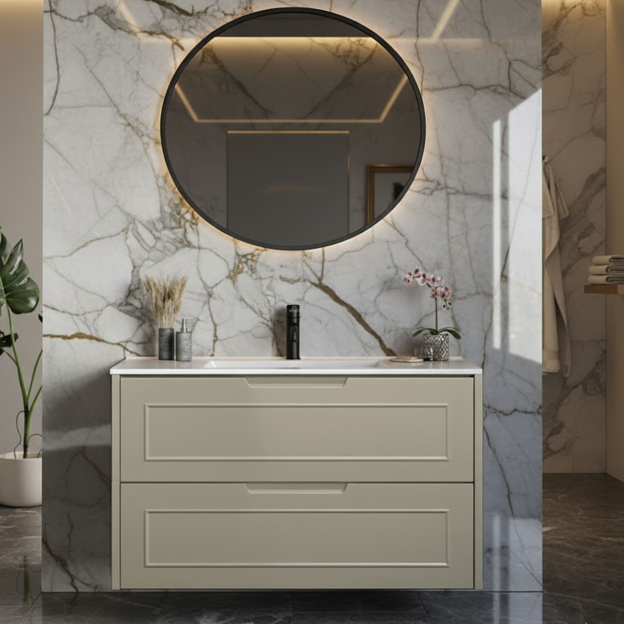 ארון אמבטיה תלוי מגירות רוחב 90 ס"מ, דגם מאסק ארון אמבטיה תלוי מגירות רוחב 90 ס"מ, דגם מאסק