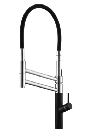 ברז פרח נשלף ידית קליר, שחור מט ברז פרח נשלף ידית קליר, שחור מט