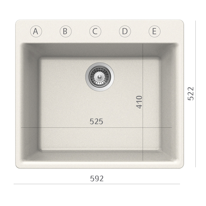 כיור מטבח גרניט SCHOCK אטלנטיס 60 ס"מ כיור מטבח גרניט SCHOCK אטלנטיס 60 ס"מ