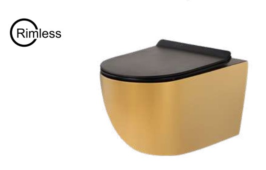 אסלה תלויה זהב מט דגם וושינגטון אסלה תלויה זהב מט דגם וושינגטון