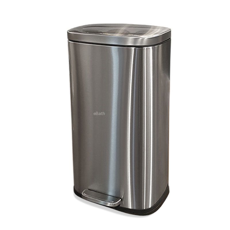 פח אשפה למטבח לבן מרובע 30 ליטר AV פח אשפה למטבח לבן מרובע 30 ליטר AV