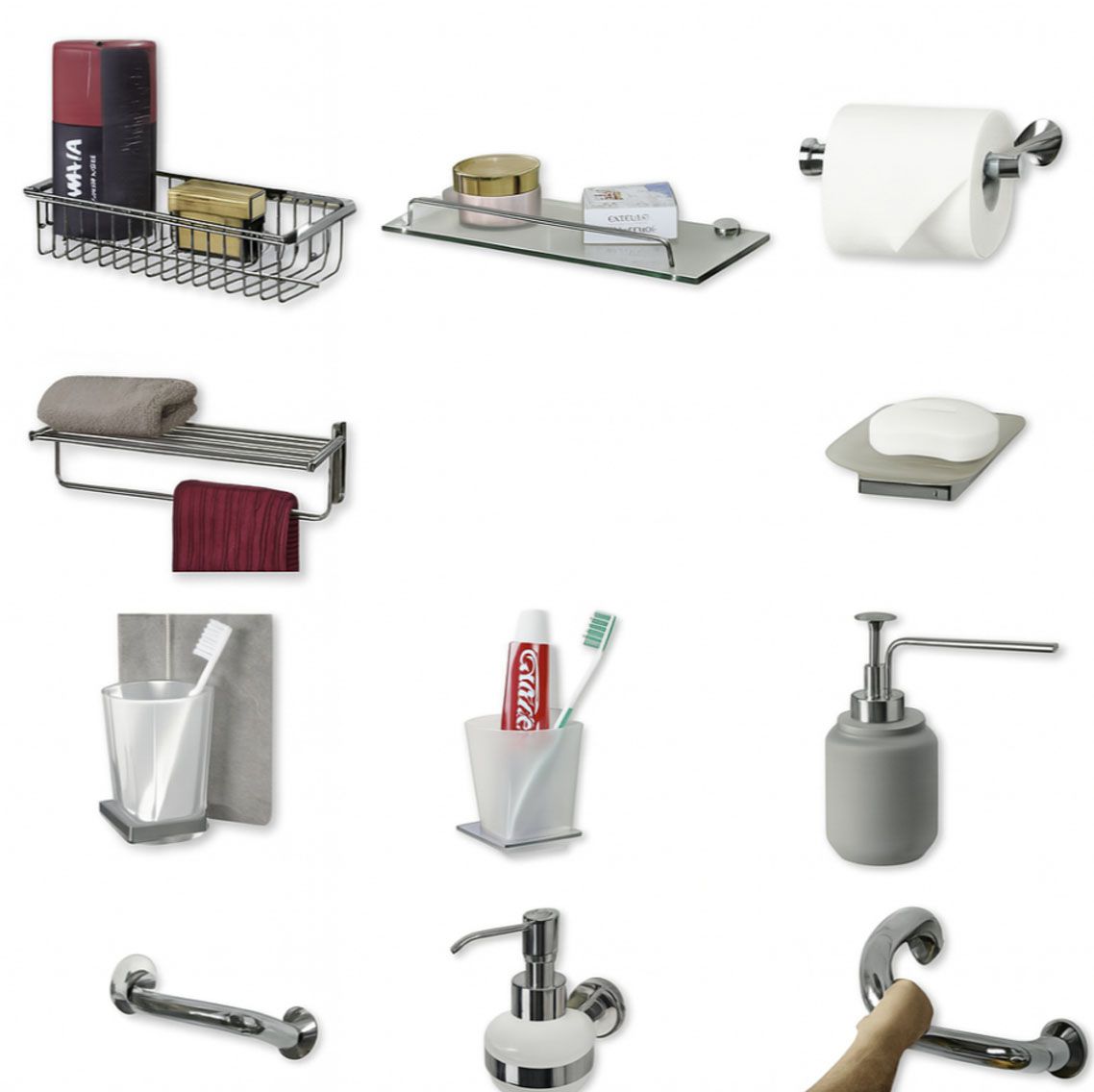 אביזרי אמבטיה איכותיים – מתקני תלייה, מוטות פינוק ופרזול