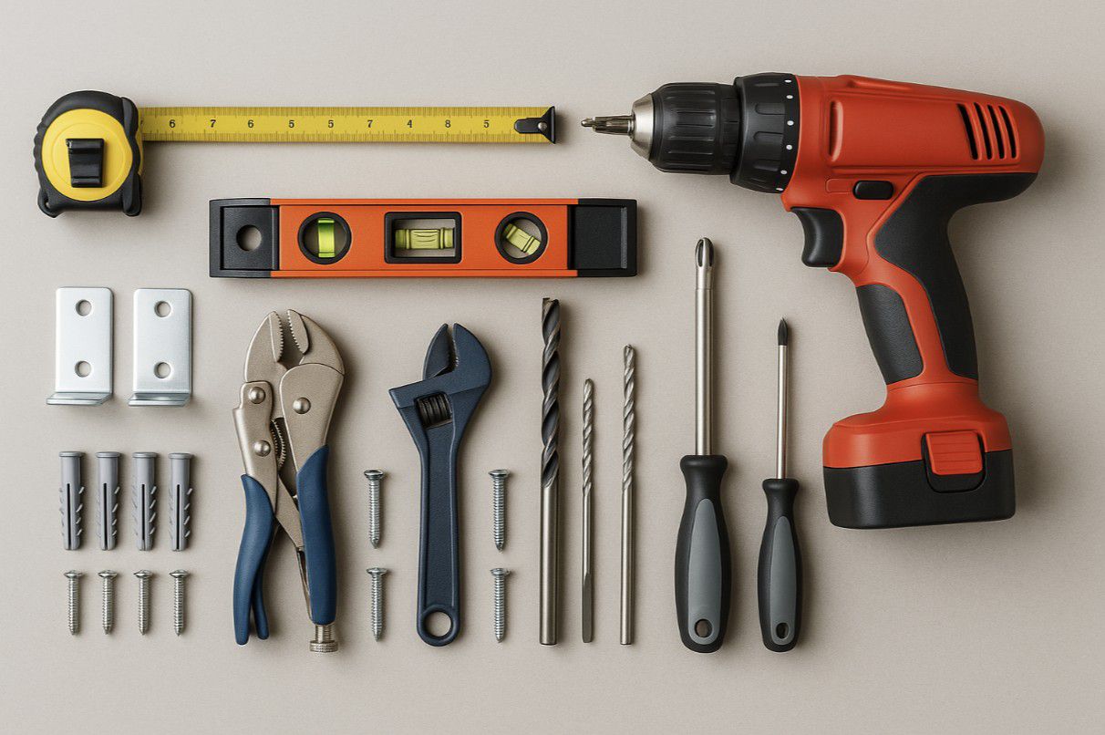 כלים להתקנת ארון אמבטיה תלוי